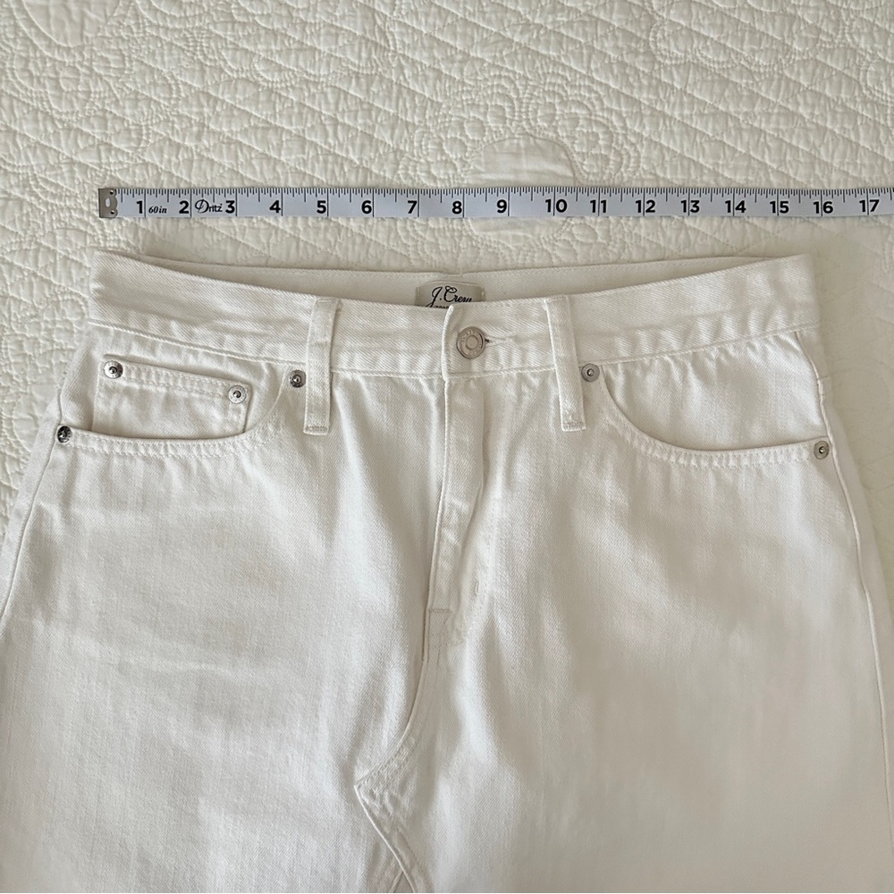 J. Crew Trademark White Denim Mini Skirt Women’s Size 29 H6148 100% Cotton - Picture 7 of 12